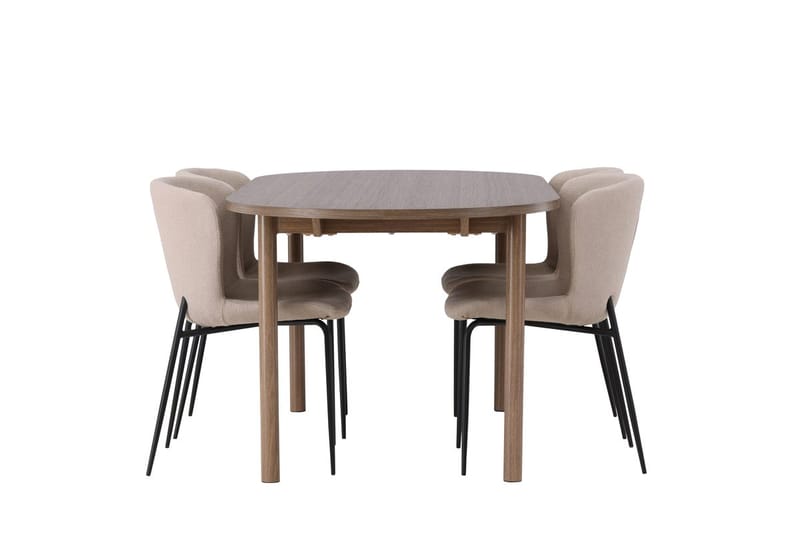 Andy Matbord 180x90 cm Brun med 4 Modesto Matstol - Möbler - Matplats - Matgrupp & matbord med stolar