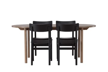 Andy Matbord 180x90 cm Brun med 4 Montros Matstol - Möbler - Matplats - Matgrupp & matbord med stolar