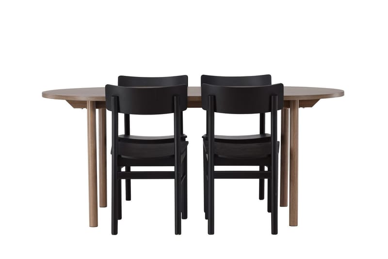 Andy Matbord 180x90 cm Brun med 4 Montros Matstol - Möbler - Matplats - Matgrupp & matbord med stolar