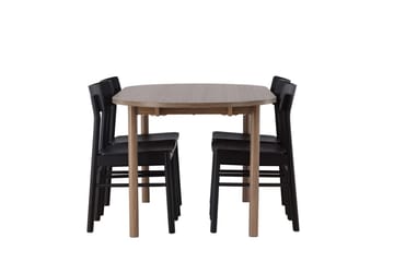 Andy Matbord 180x90 cm Brun med 4 Montros Matstol - Möbler - Matplats - Matgrupp & matbord med stolar