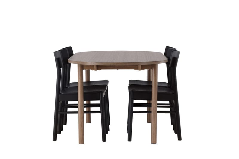 Andy Matbord 180x90 cm Brun med 4 Montros Matstol - Möbler - Matplats - Matgrupp & matbord med stolar