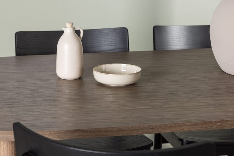 Andy Matbord 180x90 cm Brun med 4 Montros Matstol - Möbler - Matplats - Matgrupp & matbord med stolar