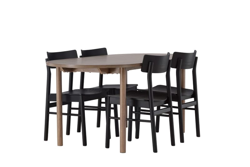 Andy Matbord 180x90 cm Brun med 4 Montros Matstol - Möbler - Matplats - Matgrupp & matbord med stolar