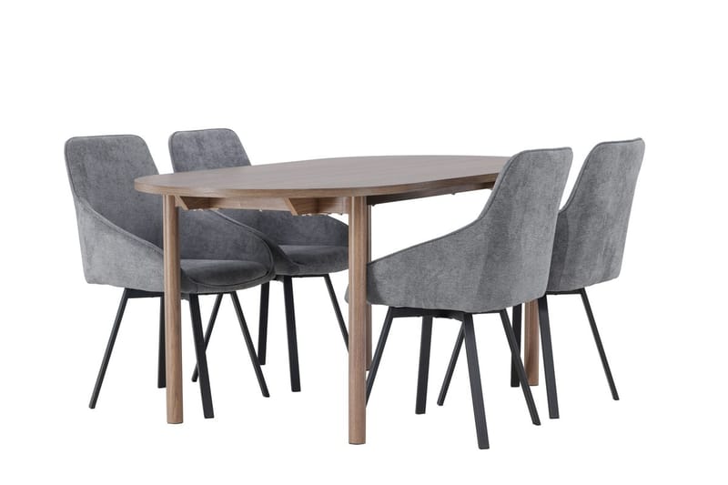 Andy Matbord 180x90 cm Brun med 4 Rosie Matstol - Möbler - Matplats - Matgrupp & matbord med stolar