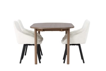 Andy Matbord 180x90 cm Brun med 4 Rosie Matstol - Möbler - Matplats - Matgrupp & matbord med stolar