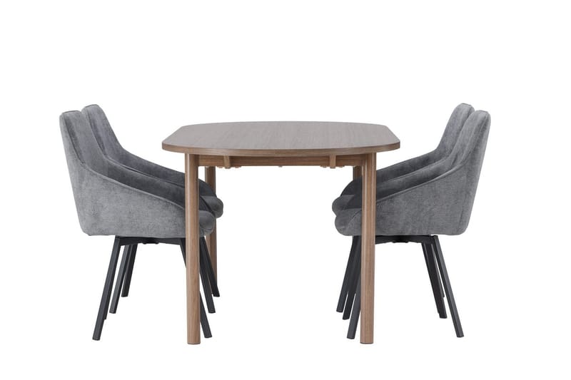 Andy Matbord 180x90 cm Brun med 4 Rosie Matstol - Möbler - Matplats - Matgrupp & matbord med stolar