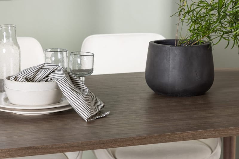 Andy Matbord 180x90 cm Brun med 4 Rosie Matstol - Möbler - Matplats - Matgrupp & matbord med stolar