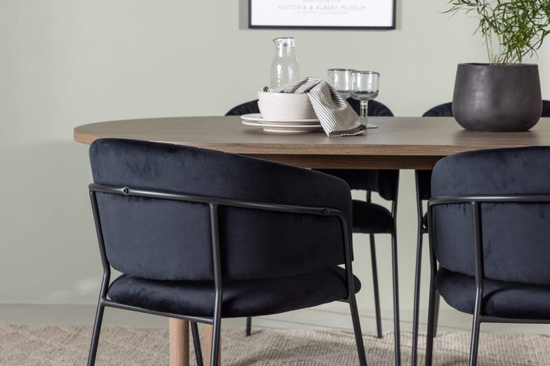 Andy Matbord 180x90 cm Brun med 4 Selma Matstol - Möbler - Matplats - Matgrupp & matbord med stolar