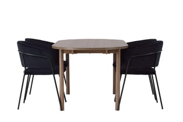 Andy Matbord 180x90 cm Brun med 4 Selma Matstol - Möbler - Matplats - Matgrupp & matbord med stolar