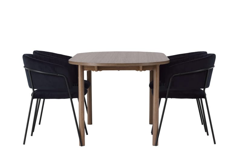 Andy Matbord 180x90 cm Brun med 4 Selma Matstol - Möbler - Matplats - Matgrupp & matbord med stolar
