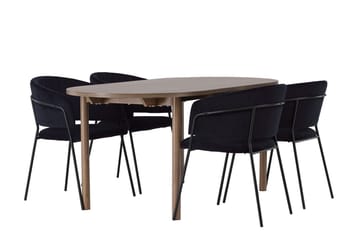 Andy Matbord 180x90 cm Brun med 4 Selma Matstol - Möbler - Matplats - Matgrupp & matbord med stolar