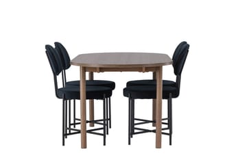 Andy Matbord 180x90 cm Brun med 4 Stella Matstol - Möbler - Matplats - Matgrupp & matbord med stolar