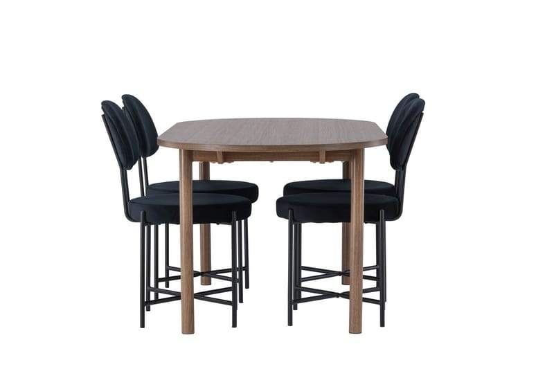 Andy Matbord 180x90 cm Brun med 4 Stella Matstol - Möbler - Matplats - Matgrupp & matbord med stolar