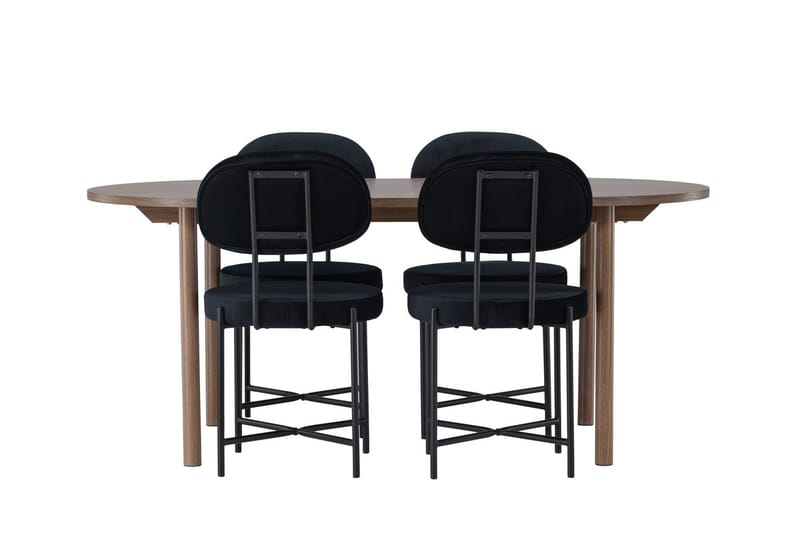 Andy Matbord 180x90 cm Brun med 4 Stella Matstol - Möbler - Matplats - Matgrupp & matbord med stolar