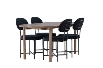 Andy Matbord 180x90 cm Brun med 4 Stella Matstol - Möbler - Matplats - Matgrupp & matbord med stolar