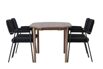 Andy Matbord 180x90 cm Brun med 4 Yesterday Matstol - Möbler - Matplats - Matgrupp & matbord med stolar