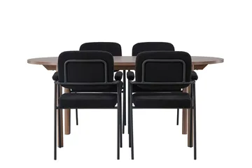 Andy Matbord 180x90 cm Brun med 4 Yesterday Matstol - Möbler - Matplats - Matgrupp & matbord med stolar