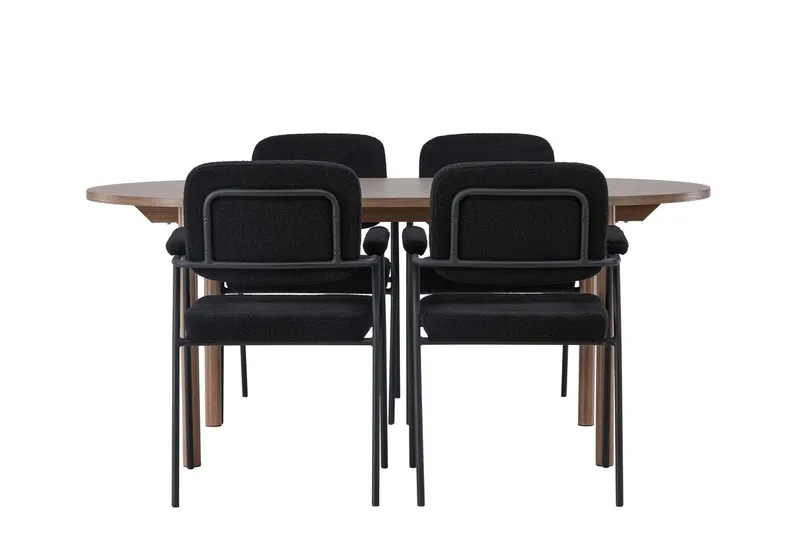 Andy Matbord 180x90 cm Brun med 4 Yesterday Matstol - Möbler - Matplats - Matgrupp & matbord med stolar