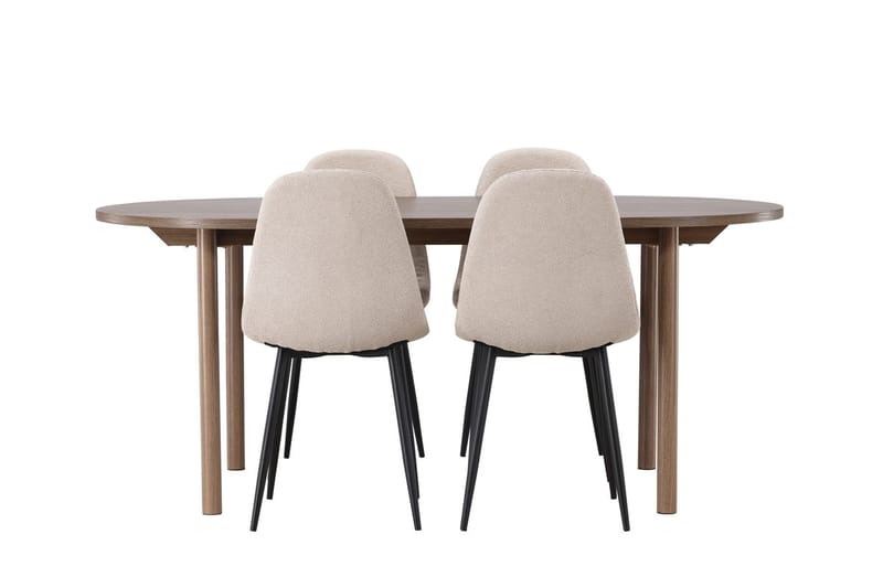 Andy Matbord 180x90 cm Brun med 4 Polar Matstol - Möbler - Matplats - Matgrupp & matbord med stolar