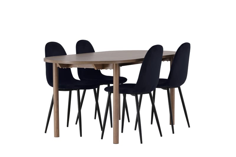 Andy Matbord 180x90 cm Brun med 4 Polar Köksstol - Möbler - Matplats - Matgrupp & matbord med stolar