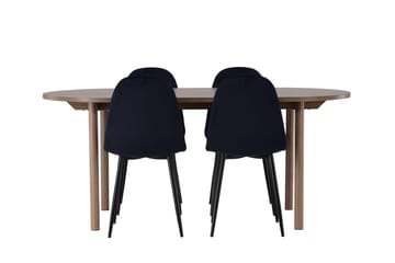 Andy Matbord 180x90 cm Brun med 4 Polar Köksstol - Möbler - Matplats - Matgrupp & matbord med stolar