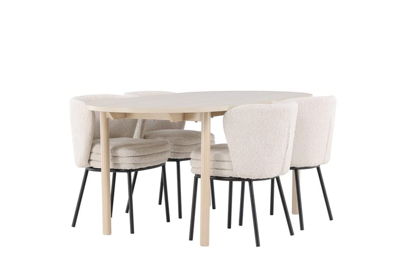 Andy Matbord 180x90 cm med 4 Agnes Matstol - Möbler - Matplats - Matgrupp & matbord med stolar