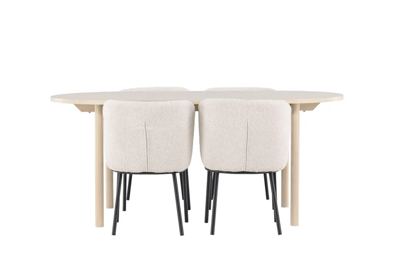 Andy Matbord 180x90 cm med 4 Agnes Matstol - Möbler - Matplats - Matgrupp & matbord med stolar