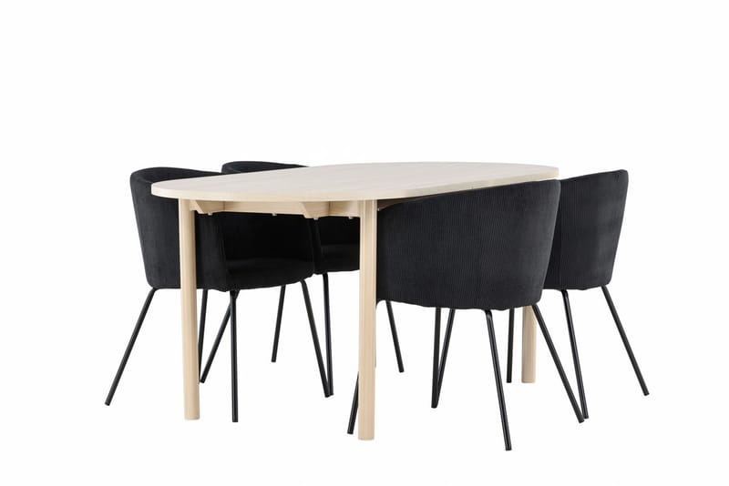 Andy Matbord 180x90 cm med 4 Berit Karmstol - Möbler - Matplats - Matgrupp & matbord med stolar