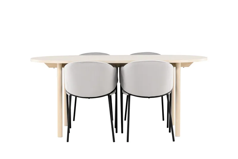 Andy Matbord 180x90 cm med 4 Evelina Karmstol
