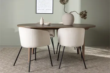 Andy Matgrupp 180 cm Oval med 4 Berit stolar - Beige - Möbler - Matplats - Matgrupp & matbord med stolar