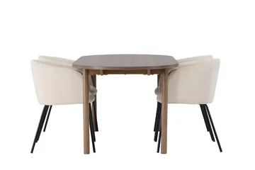 Andy Matgrupp 180 cm Oval med 4 Berit stolar - Beige - Möbler - Matplats - Matgrupp & matbord med stolar
