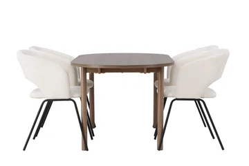 Andy Matgrupp 180 cm Oval med 4 Day stolar - Svart - Möbler - Matplats - Matgrupp & matbord med stolar