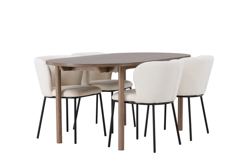 Andy Matgrupp 180 cm Oval med 4 Edina Stolar - Natur - Möbler - Matplats - Matgrupp & matbord med stolar