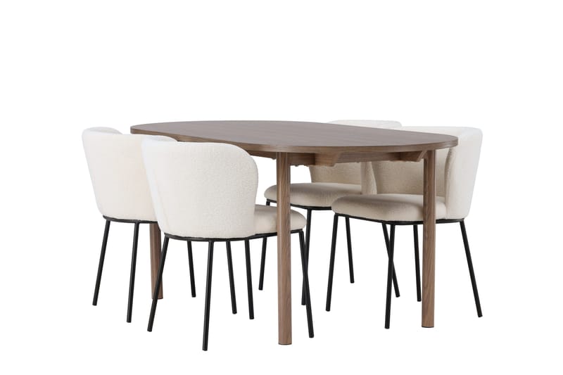 Andy Matgrupp 180 cm Oval med 4 Edina Stolar - Natur - Möbler - Matplats - Matgrupp & matbord med stolar