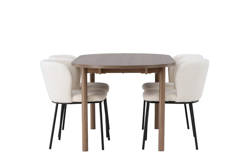 Andy Matgrupp 180 cm Oval med 4 Edina Stolar - Natur - Möbler - Matplats - Matgrupp & matbord med stolar