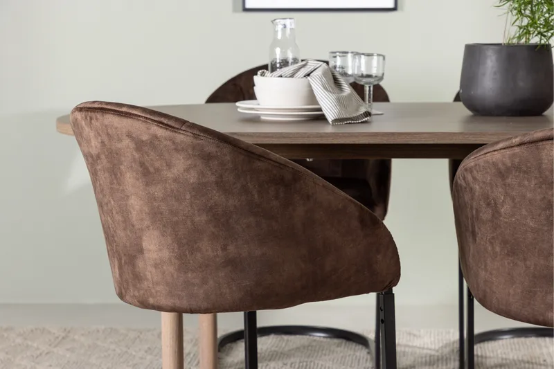 Andy Matgrupp 180 cm Oval med 4 Evening stolar - Möbler - Matplats - Matgrupp & matbord med stolar