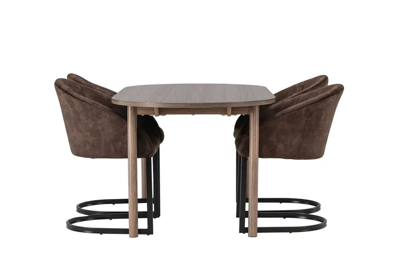 Andy Matgrupp 180 cm Oval med 4 Evening stolar - Möbler - Matplats - Matgrupp & matbord med stolar