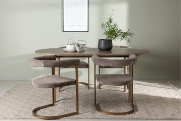 Andy Matgrupp 180 cm Oval med 4 Morning stolar - Brun - Möbler - Matplats - Matgrupp & matbord med stolar