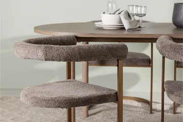 Andy Matgrupp 180 cm Oval med 4 Morning stolar - Brun - Möbler - Matplats - Matgrupp & matbord med stolar