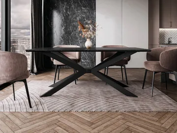Aplung Matbord 190 cm Rektangulär - Svart - Möbler - Matplats - Matbord & köksbord