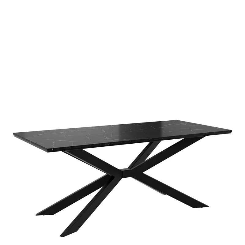 Aplung Matbord 190 cm Rektangulär, Svart