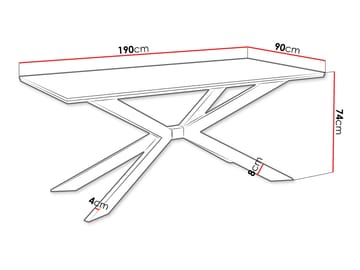 Aplung Matbord 190 cm Rektangulär - Svart/Brun - Möbler - Matplats - Matbord & köksbord