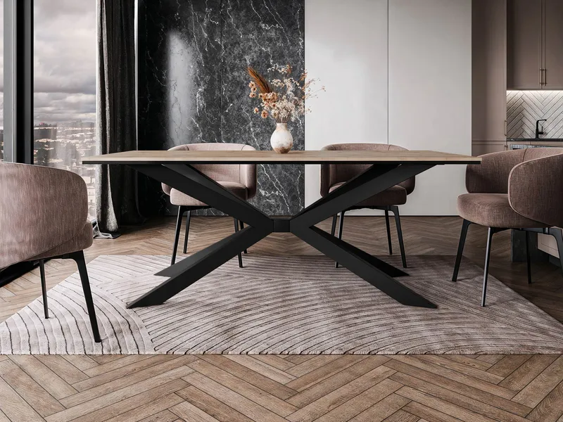 Aplung Matbord 190 cm Rektangulär - Svart/Brun - Möbler - Matplats - Matbord & köksbord