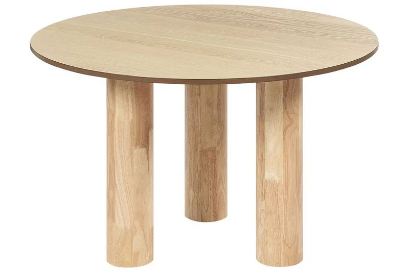 Appelle Runt Matbord 120 cm i Trä med Askutseende, Brun