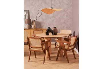 Appelle Runt Matbord 120 cm i Trä med Askutseende - Brun - Möbler - Matplats - Matbord & köksbord