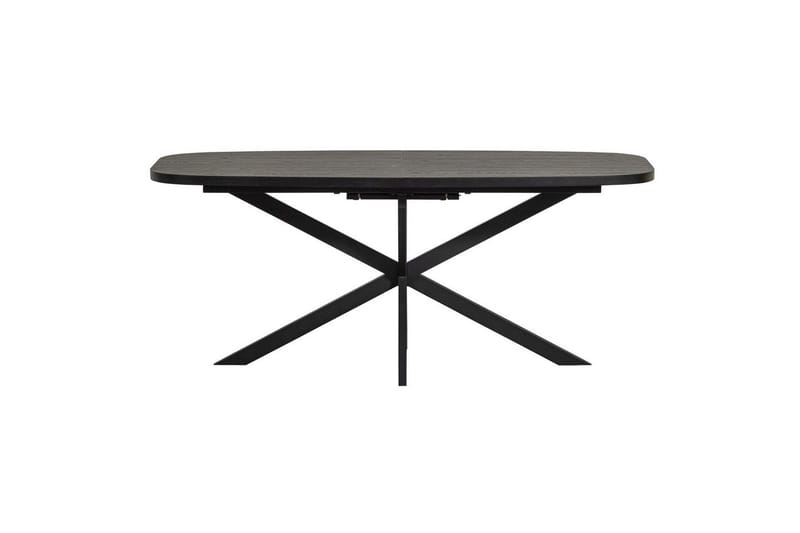 Arros Stort Utdragbart Rektangulärt Matbord 220 cm med Mörkt Trä- och Metallutseende - Svart - Möbler - Matplats - Matbord & köksbord