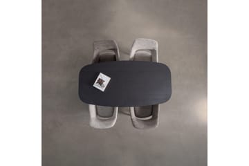 Arros Stort Utdragbart Rektangulärt Matbord 220 cm med Mörkt Trä- och Metallutseende - Svart - Möbler - Matplats - Matbord & köksbord
