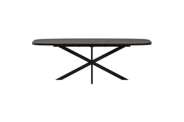 Arros Stort Utdragbart Rektangulärt Matbord 220 cm med Mörkt Trä- och Metallutseende - Svart - Möbler - Matplats - Matbord & köksbord