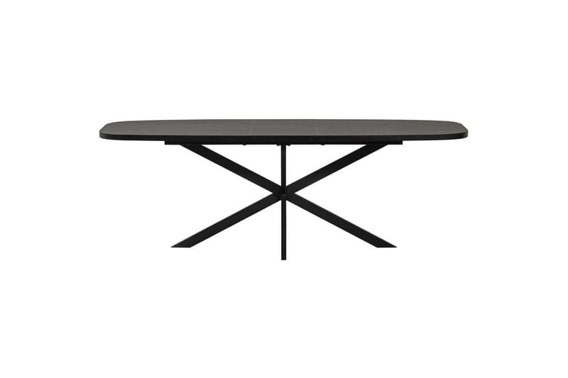 Arros Stort Utdragbart Rektangulärt Matbord 220 cm med Mörkt Trä- och Metallutseende - Svart - Möbler - Matplats - Matbord & köksbord