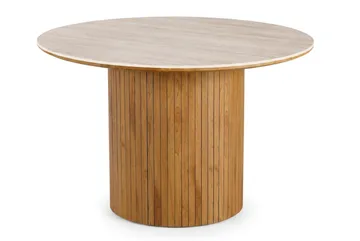 Arvo Matbord Rund 120 cm Travertin - Ek - Möbler - Matplats - Matbord & köksbord